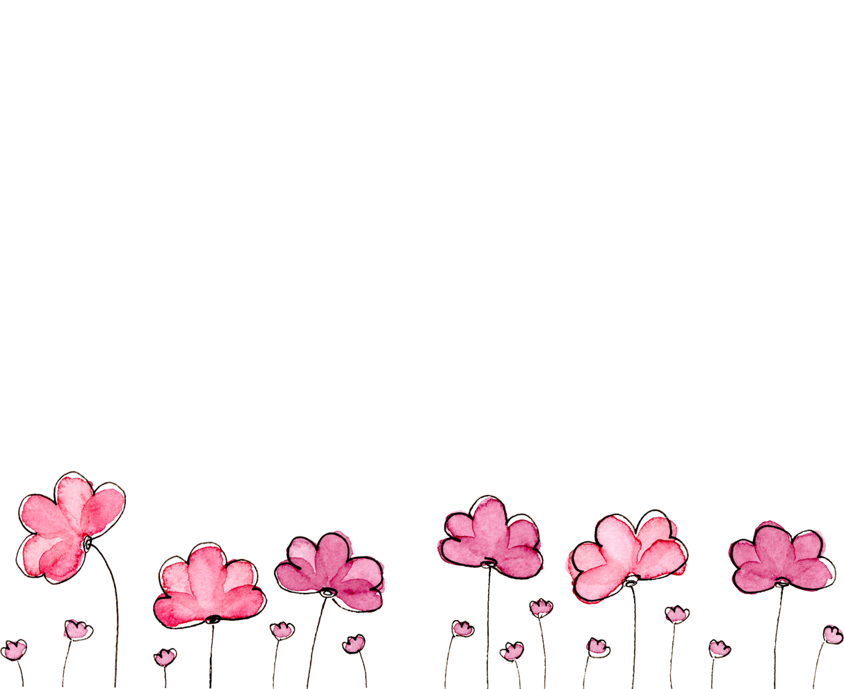 Pink Flowers Illustration